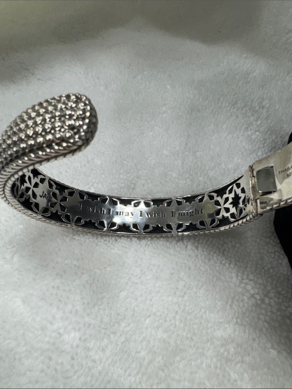 Silver-Tone Filigree Cuff Bracelet - Women Jewelry - Picture 3 of 5